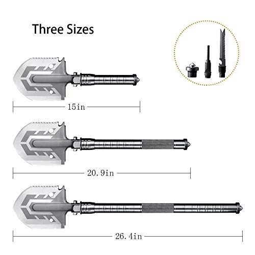 Ultimate Survival Tool 23 in 1 Multi-Purpose Folding Military Shov...