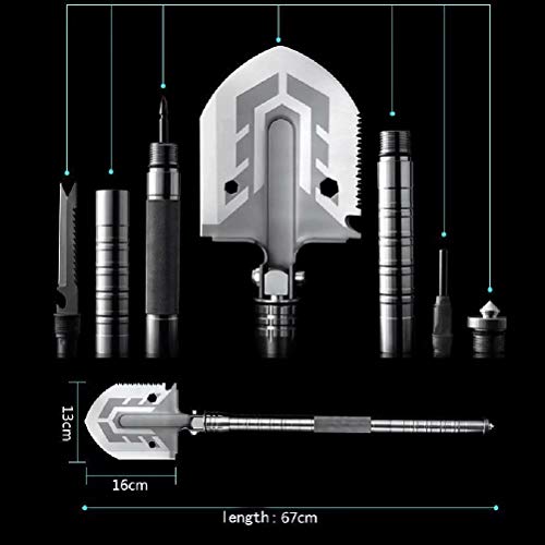 Ultimate Survival Tool 23 in 1 Multi-Purpose Folding Military Shov...