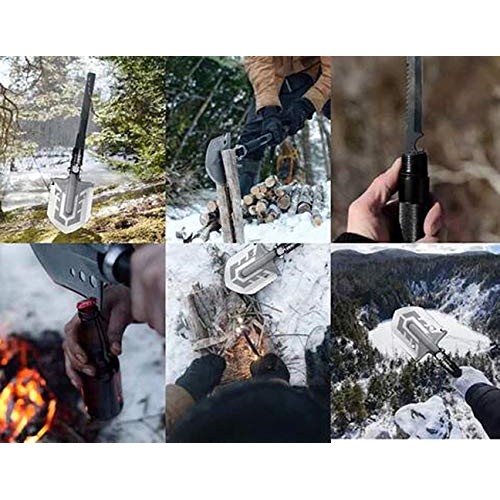 Ultimate Survival Tool 23 in 1 Multi-Purpose Folding Military Shov...