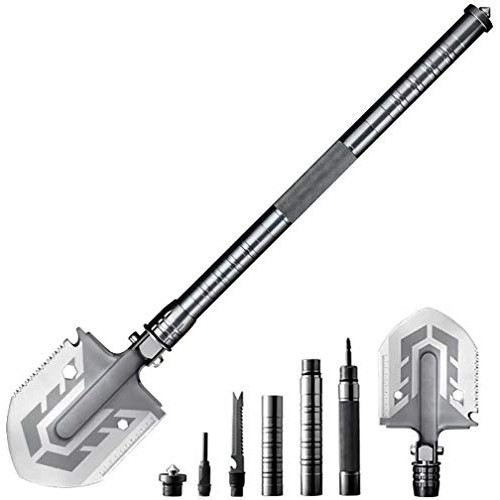 Ultimate Survival Tool 23 in 1 Multi-Purpose Folding Military Shov...