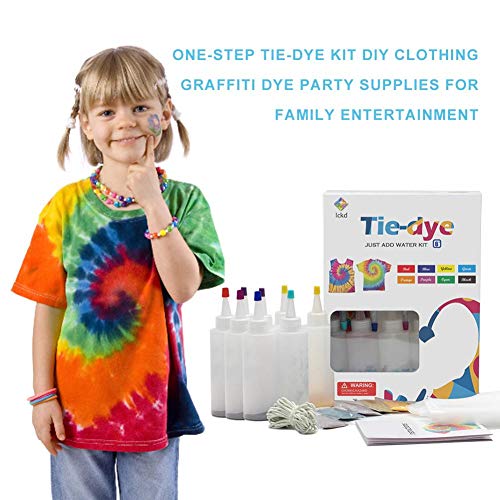 N/C Tie-dye DIY Kit with Rubber Bands Gloves, Safe Non-Toxic DIY F...