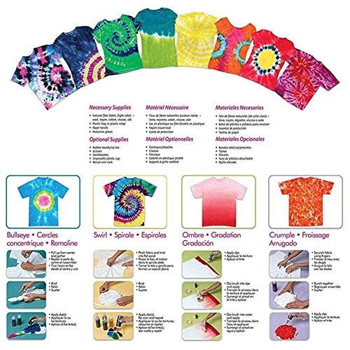 N/C Tie-dye DIY Kit with Rubber Bands Gloves, Safe Non-Toxic DIY F...