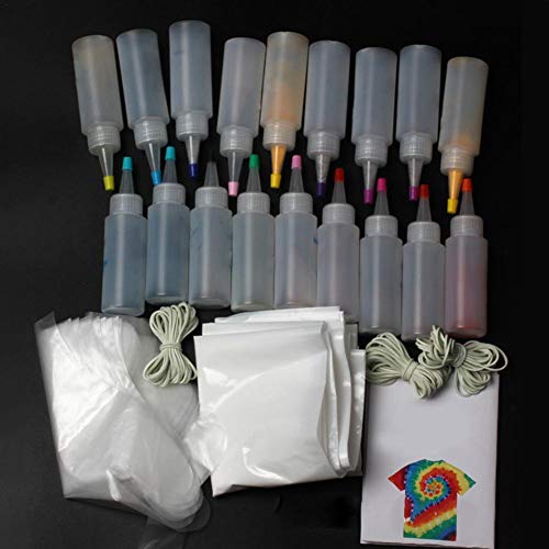 N/C Tie-dye DIY Kit with Rubber Bands Gloves, Safe Non-Toxic DIY F...