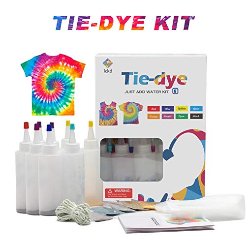N/C Tie-dye DIY Kit with Rubber Bands Gloves, Safe Non-Toxic DIY F...