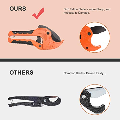 Ratchet Tube Cutter for CPVC PEX PPR Plastic Pipe Fast Pipe Cuttin...