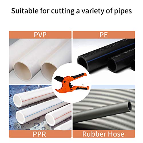 Ratchet Tube Cutter for CPVC PEX PPR Plastic Pipe Fast Pipe Cuttin...