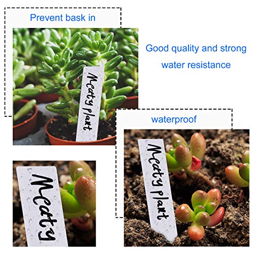 100 Pcs Garden Plant Markers Labels, 4 Inches Plastic Waterproof N...