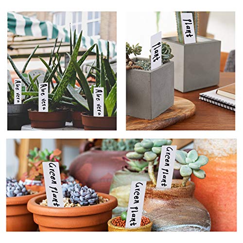 100 Pcs Garden Plant Markers Labels, 4 Inches Plastic Waterproof N...