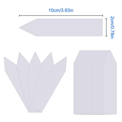 100 Pcs Garden Plant Markers Labels, 4 Inches Plastic Waterproof N...