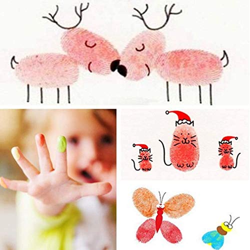 Ink Pads, 6pcs Craft Ink Pad Stamps for Kids DIY Multicolor Scrapb...