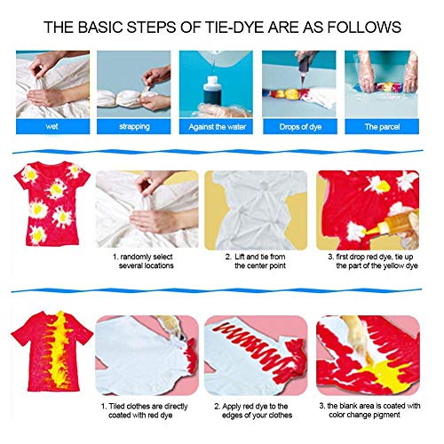 N/L Tie Dye Kit - 5pcs Tie-Dye Kit, Fabric Textile Paints Vibrant ...