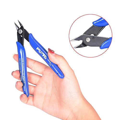 Wire Cutters, 2 pack Cutting Pliers Wire Flush Cutter Pliers Micro...