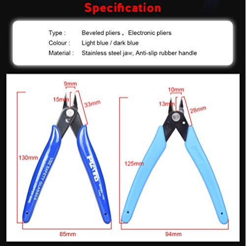 Wire Cutters, 2 pack Cutting Pliers Wire Flush Cutter Pliers Micro...