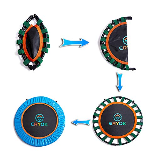 ERYOK 36-Inch Trampoline for Kids with Handrail. Foldable Kids Tra...