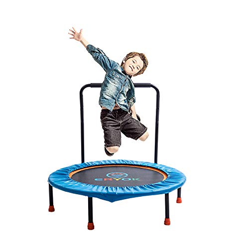 ERYOK 36-Inch Trampoline for Kids with Handrail. Foldable Kids Tra...