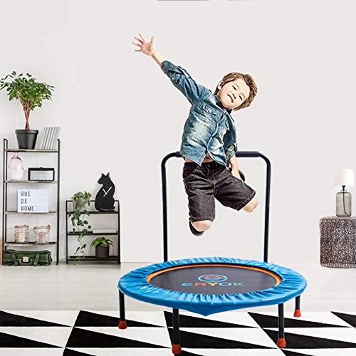 ERYOK 36-Inch Trampoline for Kids with Handrail. Foldable Kids Tra...
