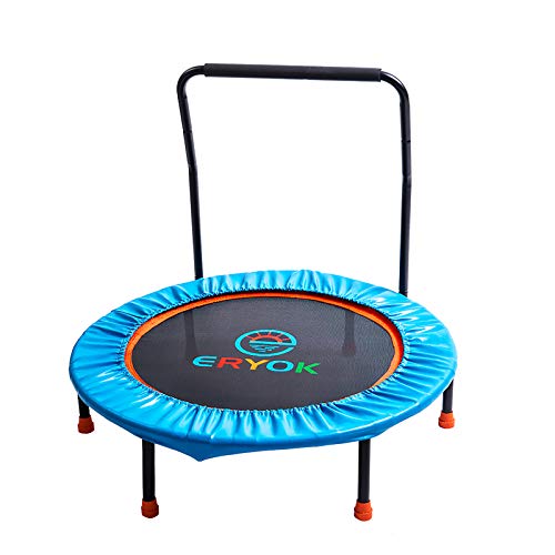 ERYOK 36-Inch Trampoline for Kids with Handrail. Foldable Kids Tra...