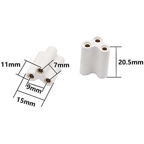 GenHaoQi 24pcs T8 T5 LED Lamp Connector,Double End 3Pin Fmeale Ada...