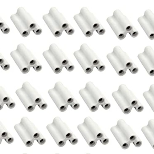 GenHaoQi 24pcs T8 T5 LED Lamp Connector,Double End 3Pin Fmeale Ada...
