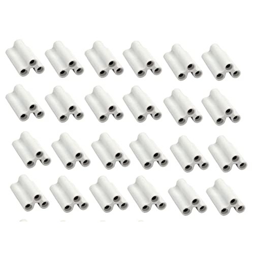GenHaoQi 24pcs T8 T5 LED Lamp Connector,Double End 3Pin Fmeale Ada...