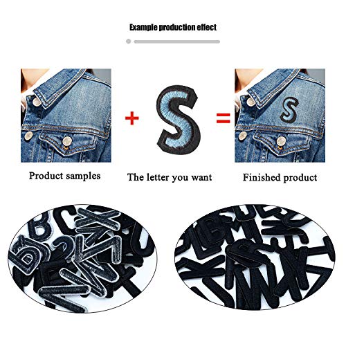 104 Pieces Iron on Letter Patches, Alphabet Applique Patches or Se...