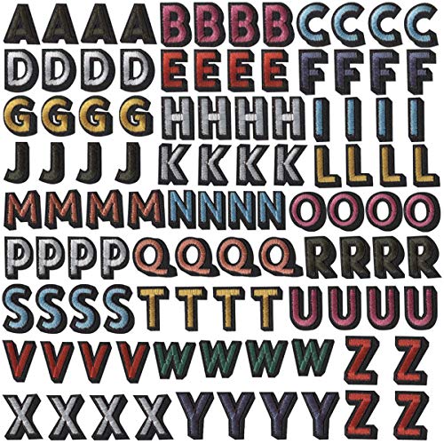 104 Pieces Iron on Letter Patches, Alphabet Applique Patches or Se...