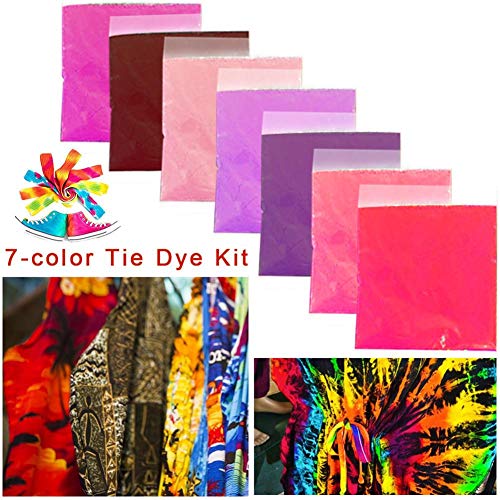 Tie Dye Kit, 7 Colors DIY Shirt Fabric Tie Dye Non-toxic Odorless ...