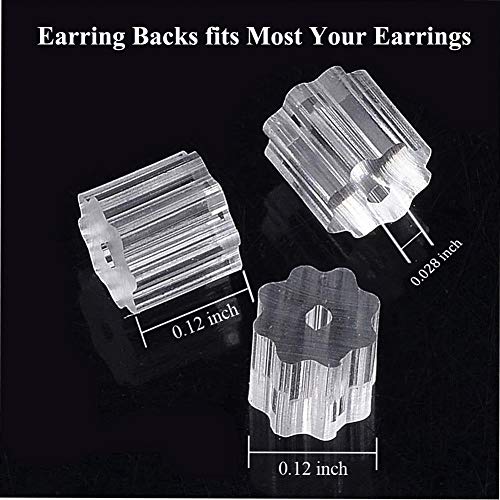 Clear Earring Backs, 500PCS Earring Stoppers, Hypo-allergenic Jewe...