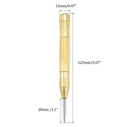 Automatic Center Punch, 5” Brass Spring Loaded Adjustable Impact H...