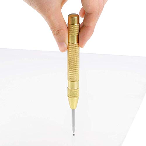 Automatic Center Punch, 5” Brass Spring Loaded Adjustable Impact H...