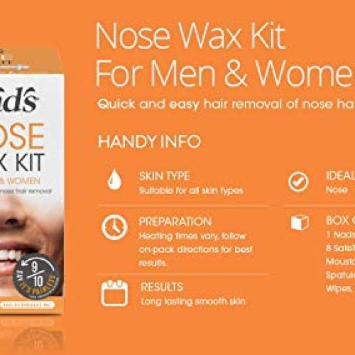 Nads Nose Wax Kit for Men & Women - Waxing Kit for Quick & Easy N...