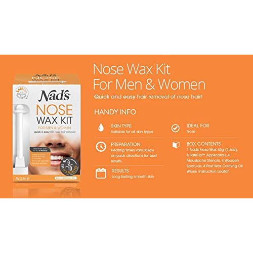 Nads Nose Wax Kit for Men & Women - Waxing Kit for Quick & Easy N...