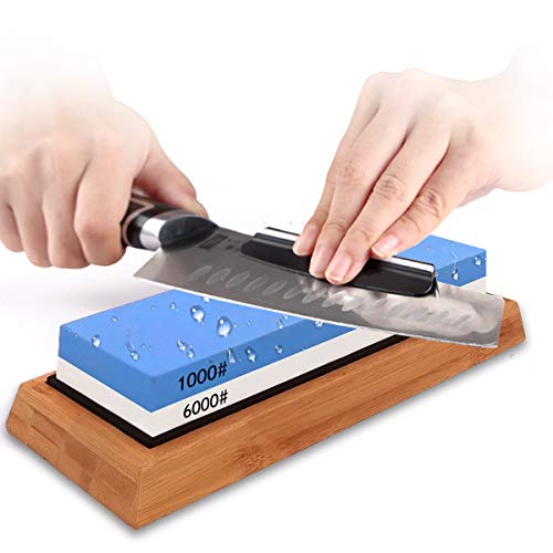 Sharpening Stone set Whetstone Knife Sharpener Dual Side Grit 1000...