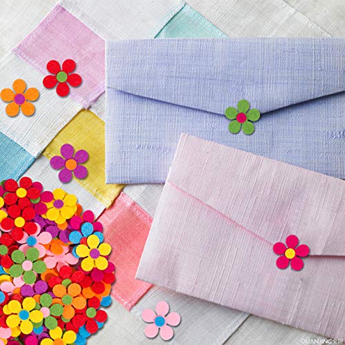 Naler 120pcs Felt Flowers Fabric Flower Embellishments for DIY Cra...