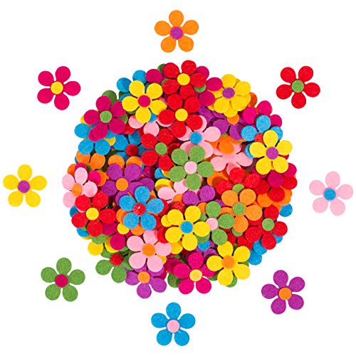 Naler 120pcs Felt Flowers Fabric Flower Embellishments for DIY Cra...
