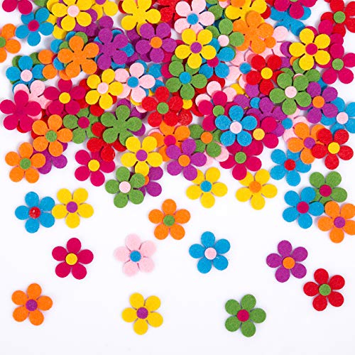 Naler 120pcs Felt Flowers Fabric Flower Embellishments for DIY Cra...