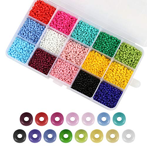 Naler 7500pcs Multicolor 3mm Pony Glass Seed Beads with Lobster Cl...