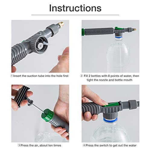 2pcs Handheld Sprayer - High Pressure Air Pump Manual Sprayer with...