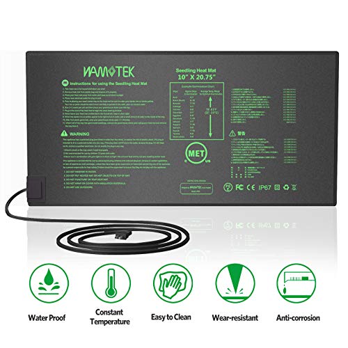 Plant Heat Mat, 10 x 20.75 inches 2 Pack Durable Waterproof Seed G...