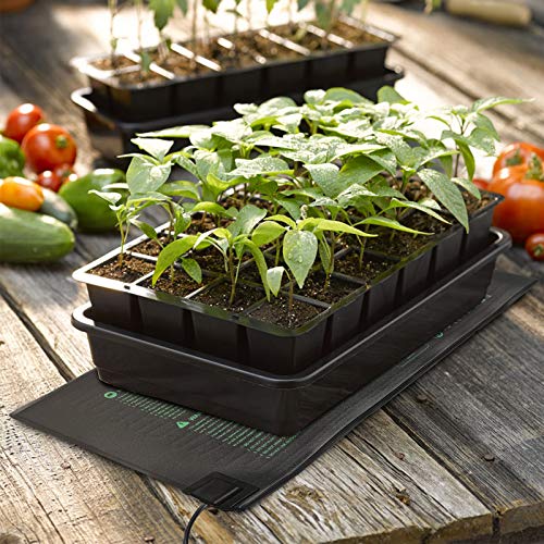 Plant Heat Mat, 10 x 20.75 inches 2 Pack Durable Waterproof Seed G...
