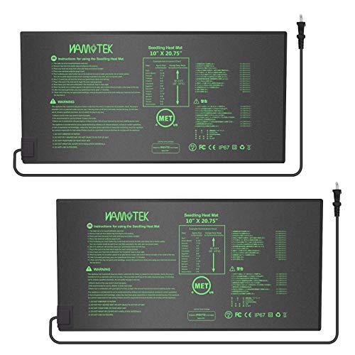 Plant Heat Mat, 10 x 20.75 inches 2 Pack Durable Waterproof Seed G...
