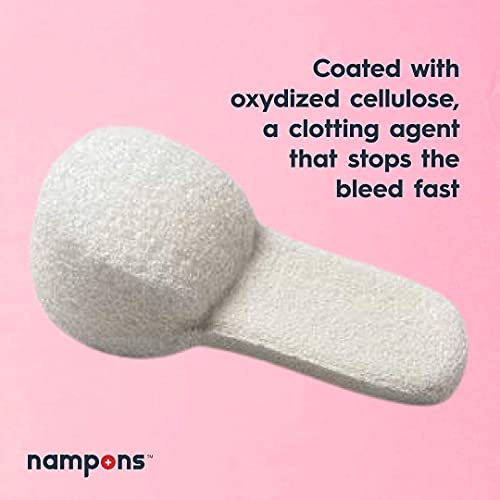 Nampons for Nosebleeds - 6 Nasal Plugs with Clotting Agent to Stop...