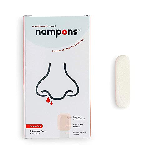 Nampons for Nosebleeds - 6 Nasal Plugs with Clotting Agent to Stop...