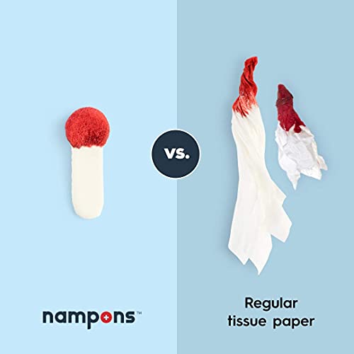 Nampons for Nosebleeds - 6 Nasal Plugs with Clotting Agent to Stop...