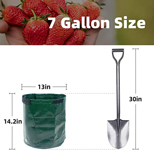 NAMTSO Potato Grow Bags, 4 Packs 7 Gallons Upgraded 200GSM Heavy D...