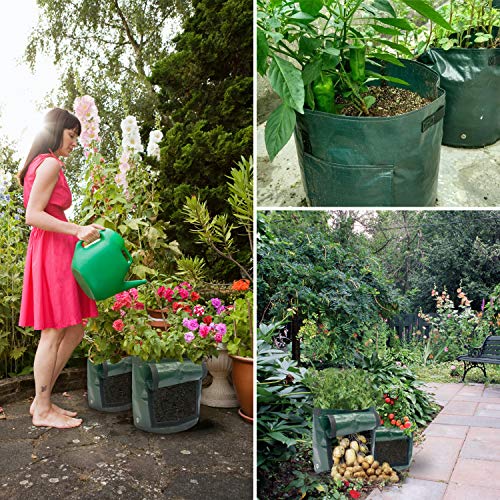 NAMTSO Potato Grow Bags, 4 Packs 7 Gallons Upgraded 200GSM Heavy D...