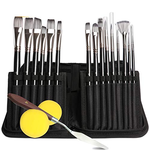 NANAPLUMS Artist Paint Brush Set - 15 Sizes Acrylic Paint Brushes ...