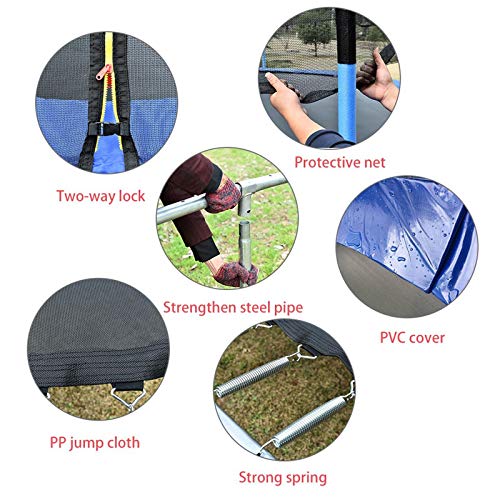 NANDIYNZHI Bouncing Mat Jumping Mat with Enclosure Net Spring Cove...