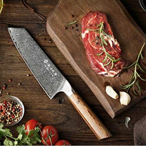 Damascus Santoku Knife 7 Inch Light Weight Professional Damascus S...