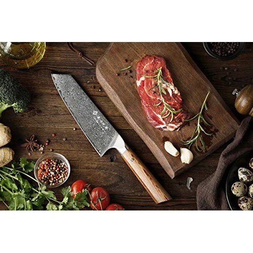 Damascus Santoku Knife 7 Inch Light Weight Professional Damascus S...